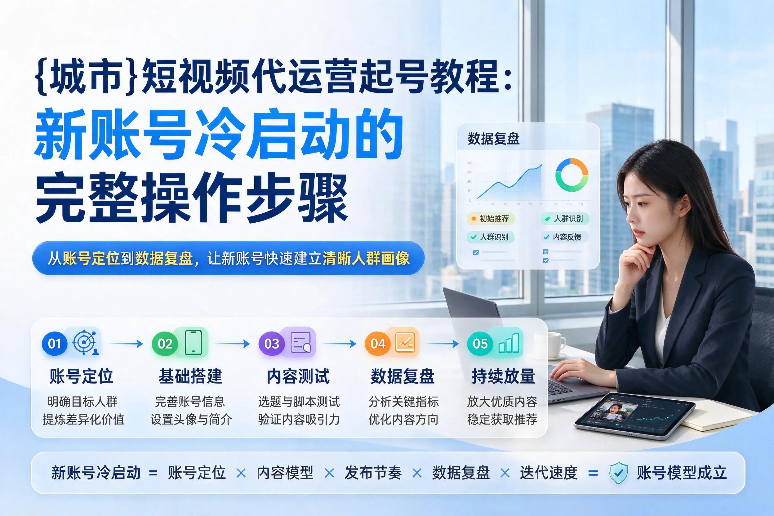 梅州短视频代运营起号教程:新账号冷启动的完整操作步骤