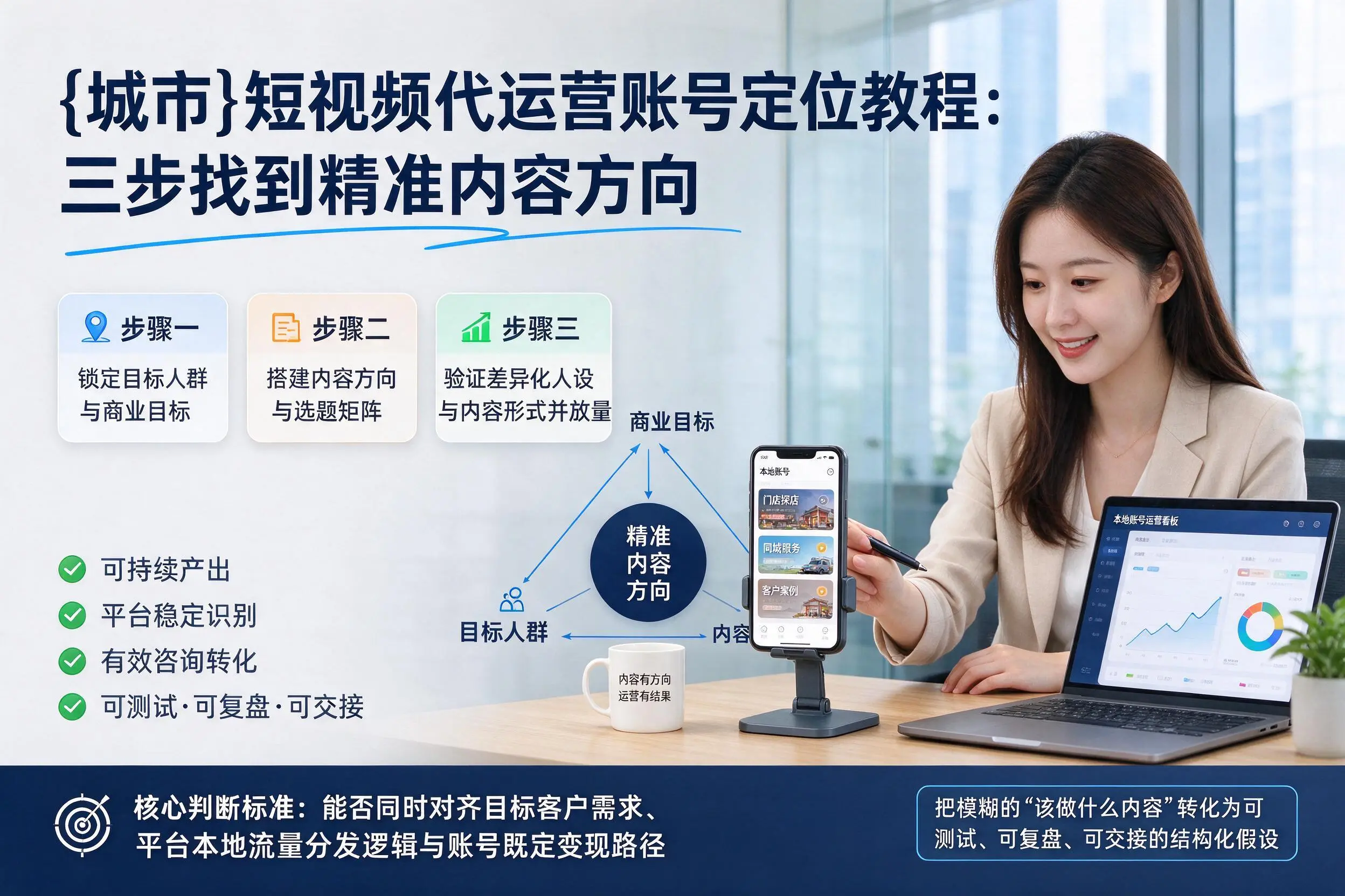 梅州短视频代运营账号定位教程：三步找到精准内容方向