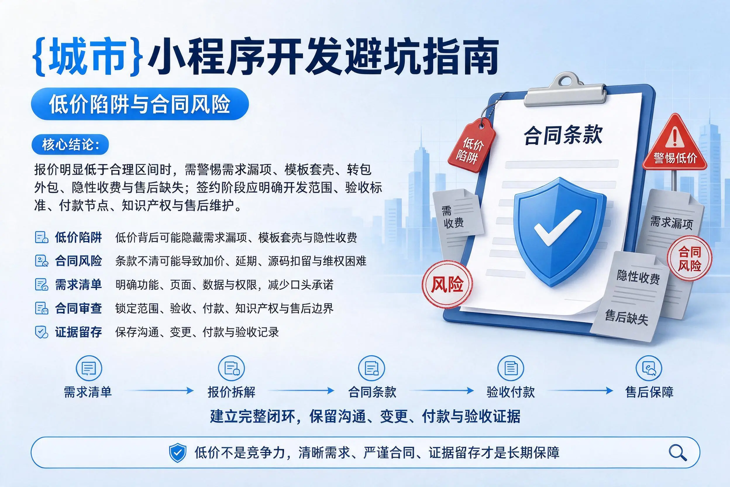 梅州小程序开发避坑指南：低价陷阱与合同风险