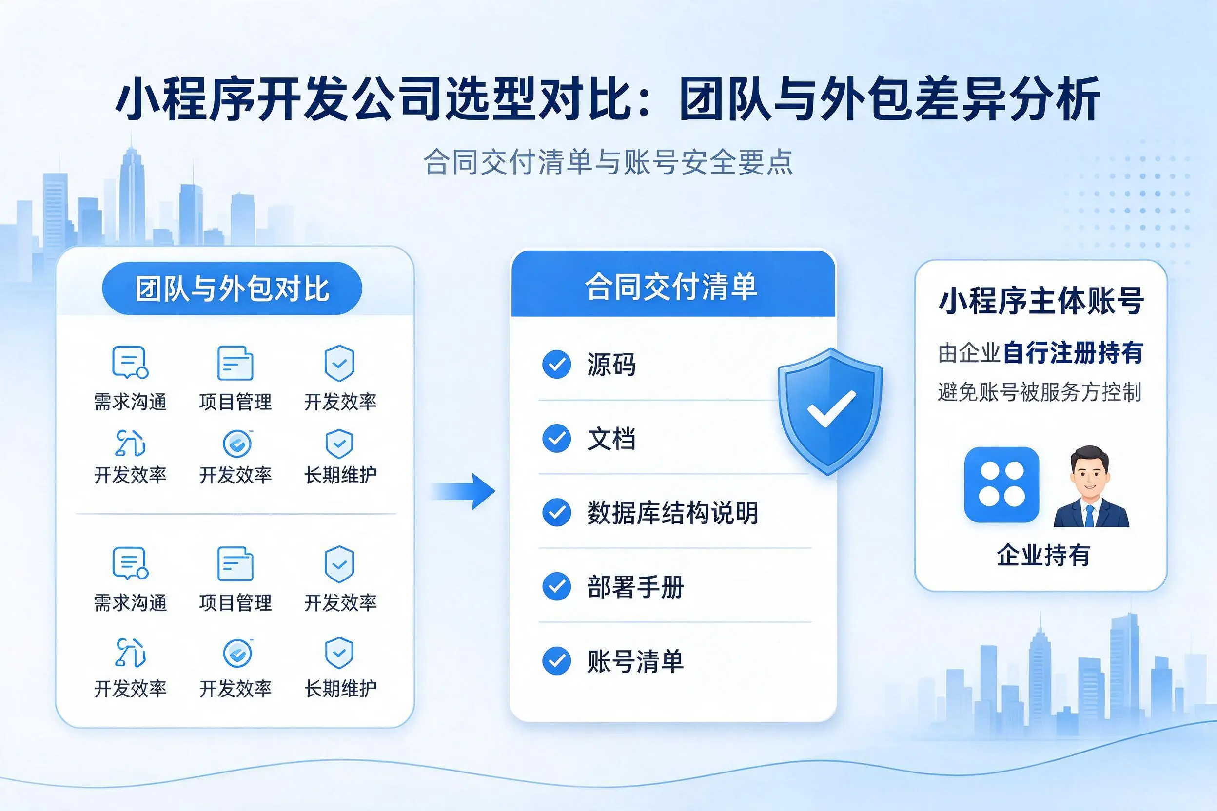 梅州小程序开发公司选型对比:团队与外包差异分析