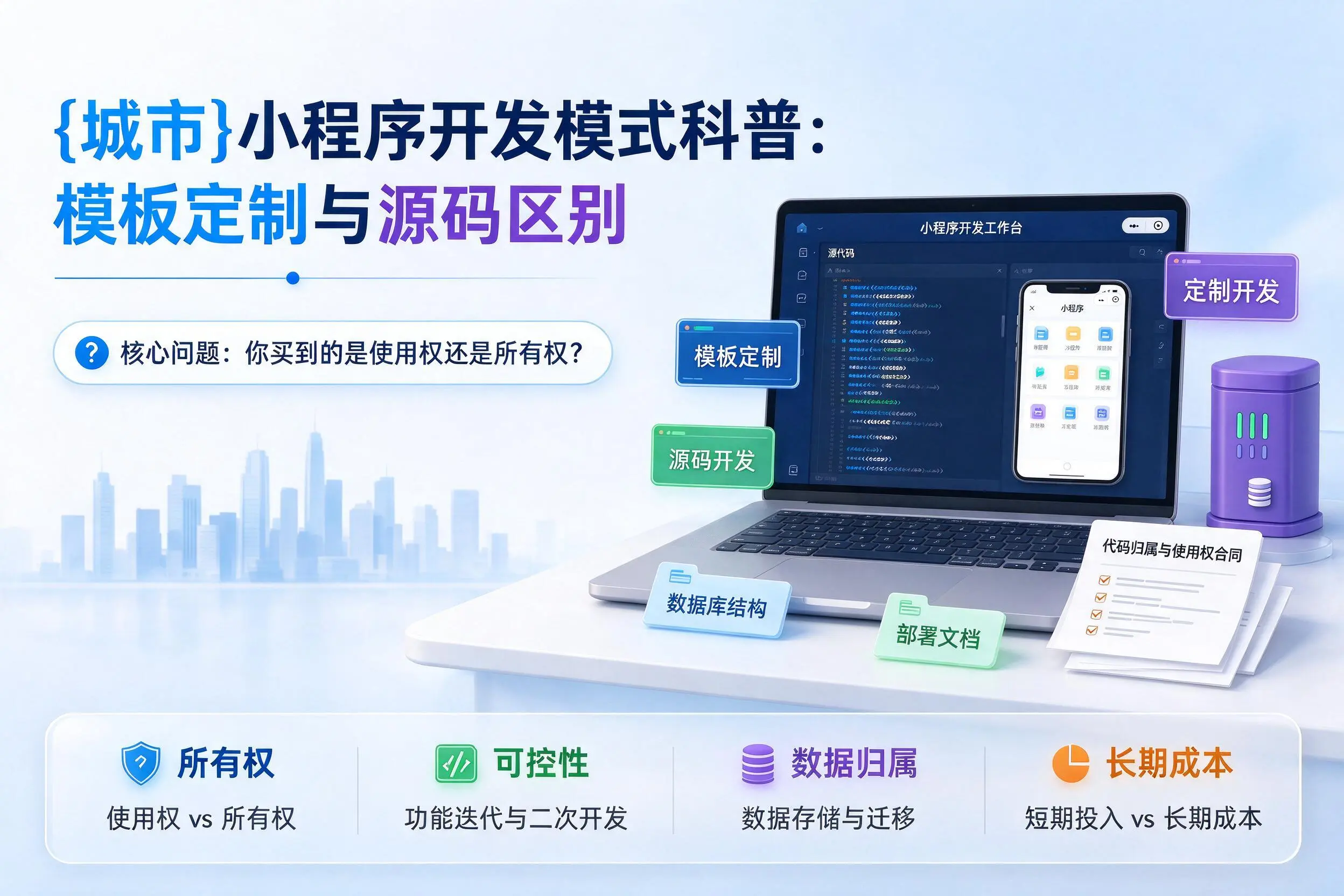梅州小程序开发模式科普:模板定制与源码区别