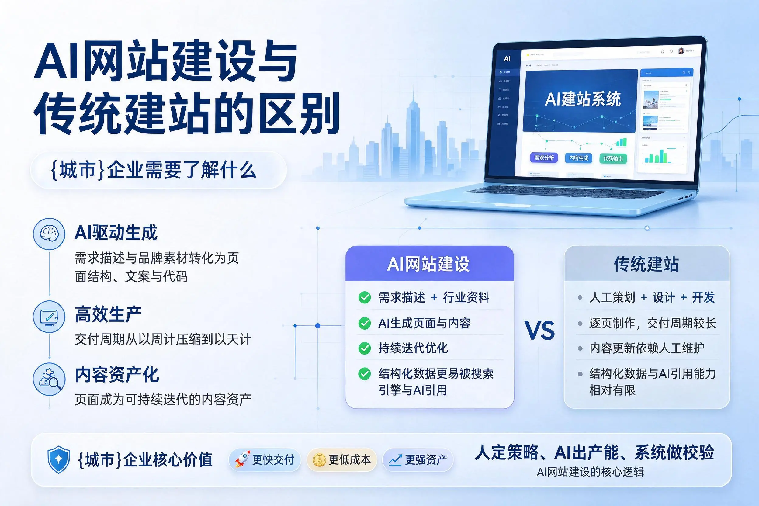 AI网站建设与传统建站的区别，梅州企业需要了解什么