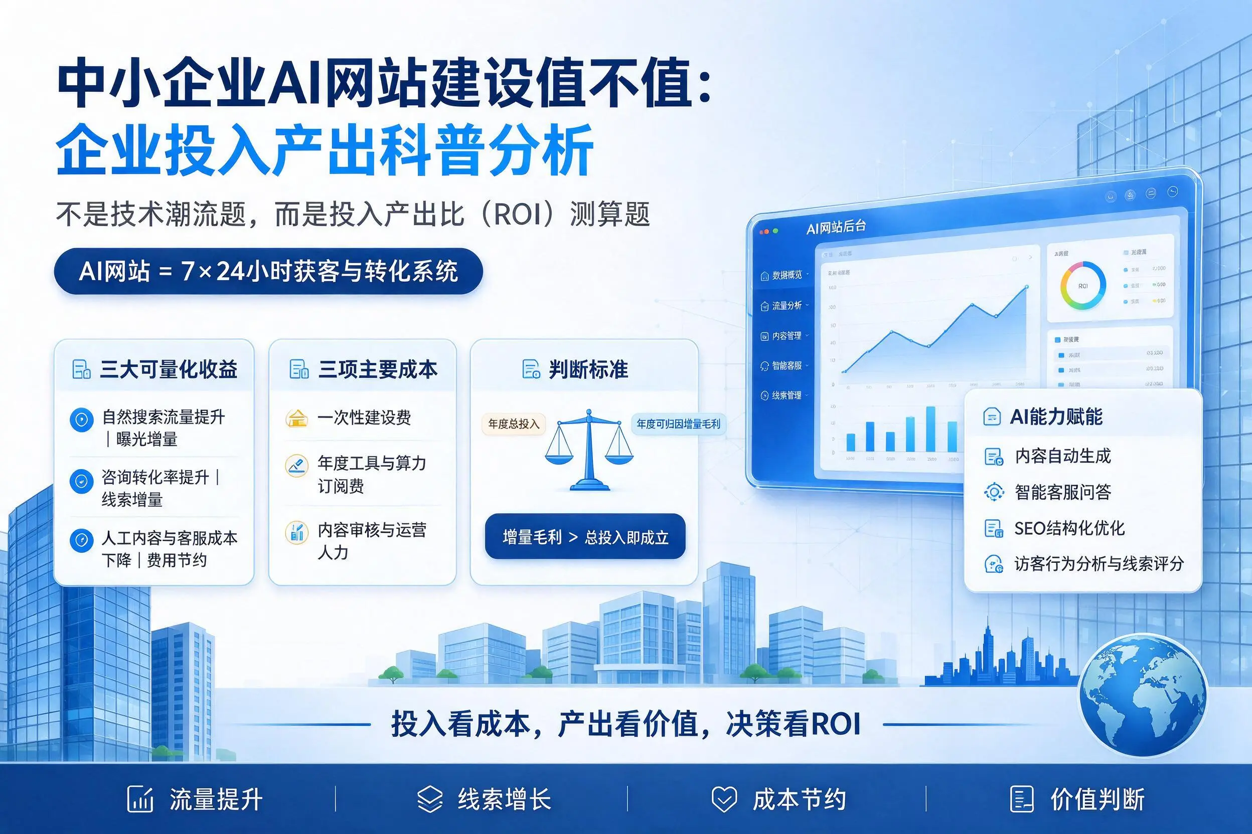 中小企业AI网站建设值不值:梅州企业投入产出科普分析