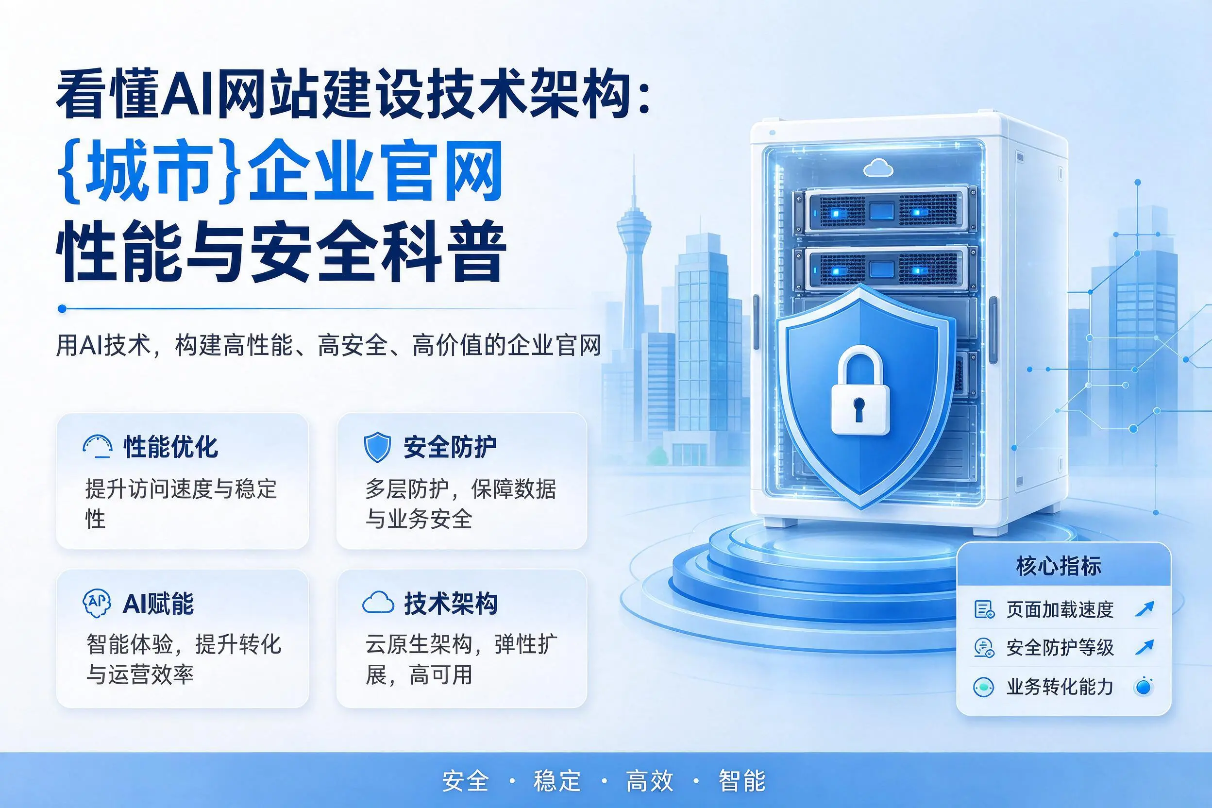 看懂AI网站建设技术架构：梅州企业官网性能与安全科普