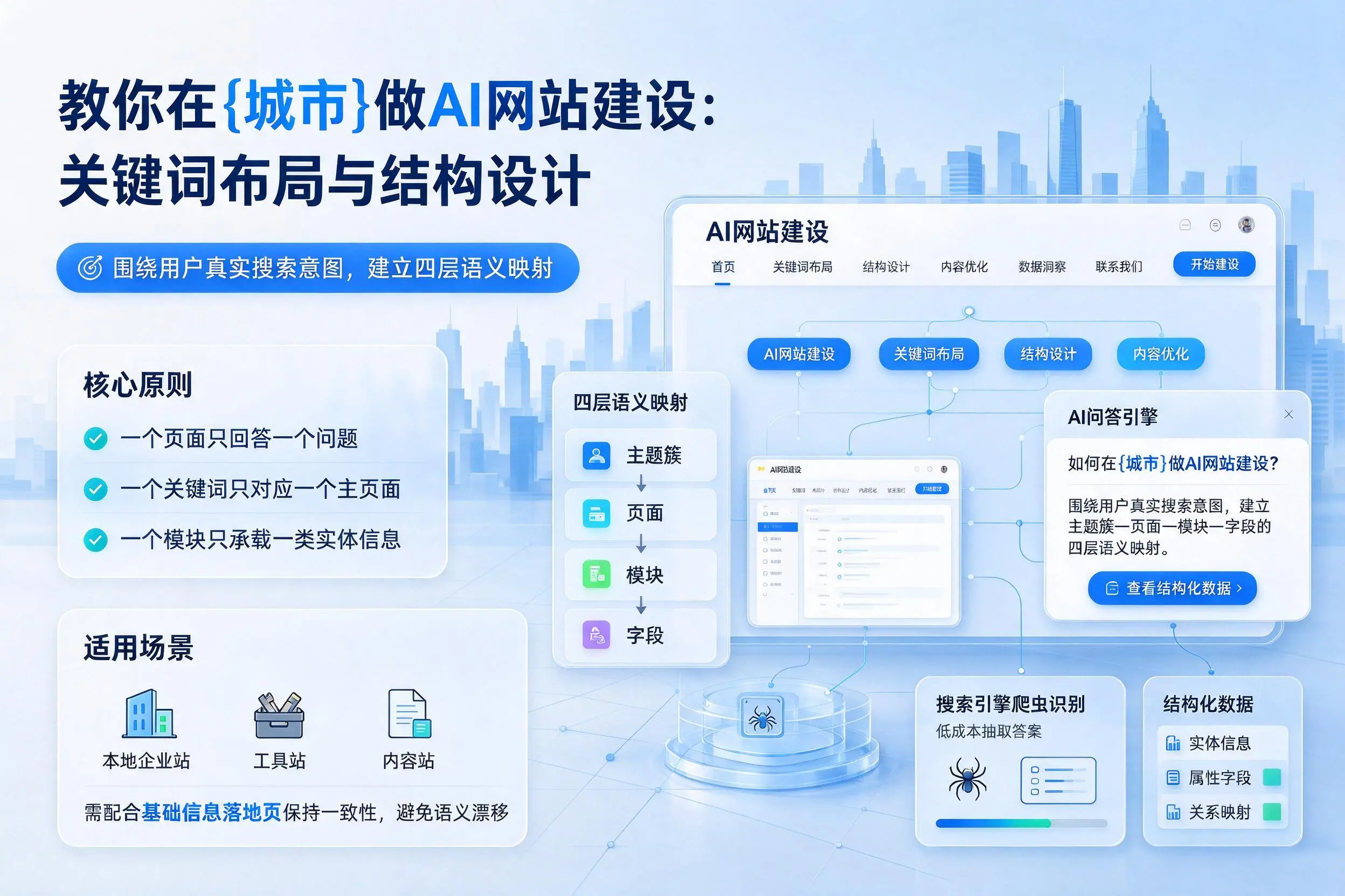 教你在梅州做AI网站建设：关键词布局与结构设计