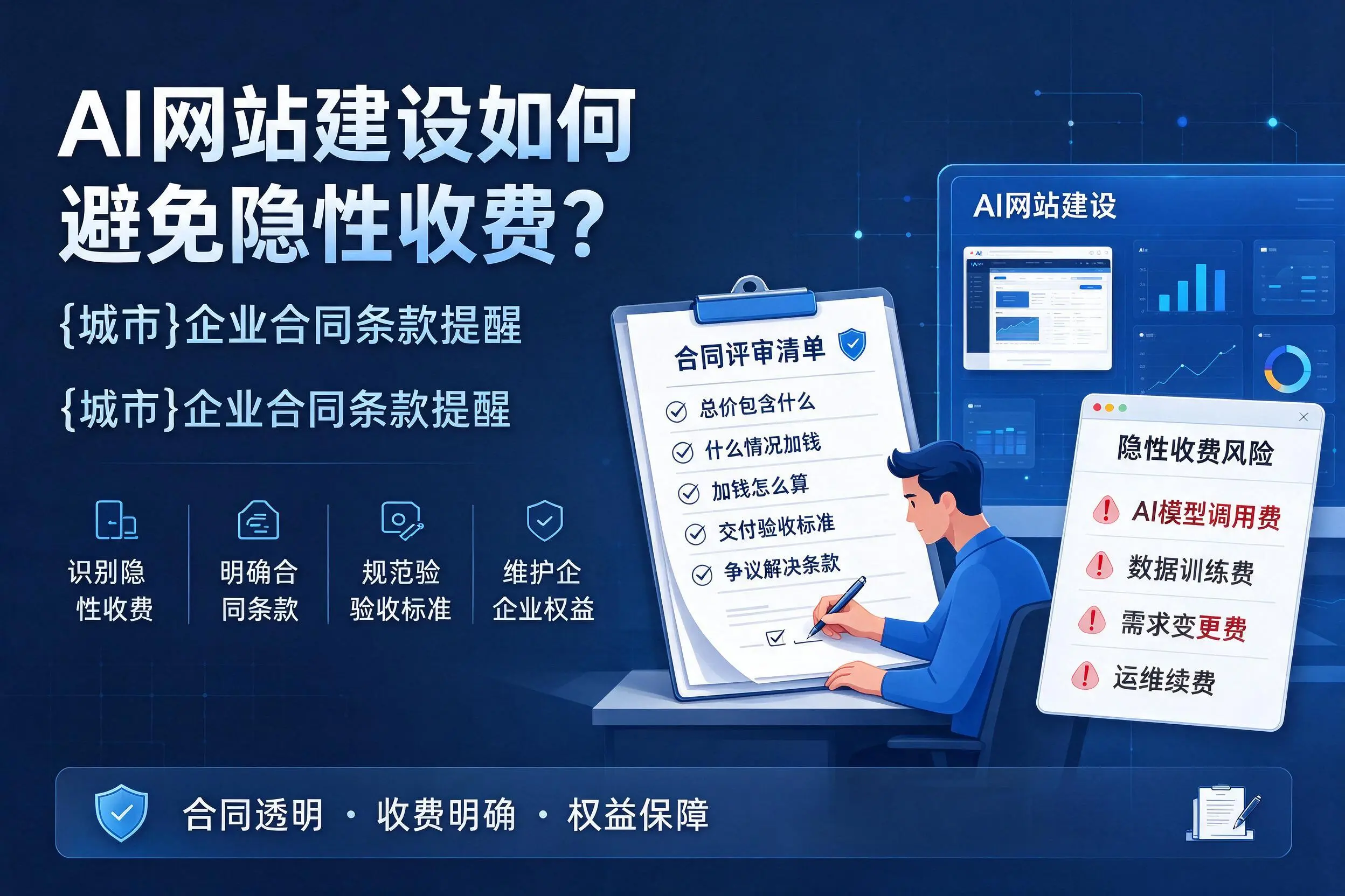 AI网站建设如何避免隐性收费？梅州企业合同条款提醒