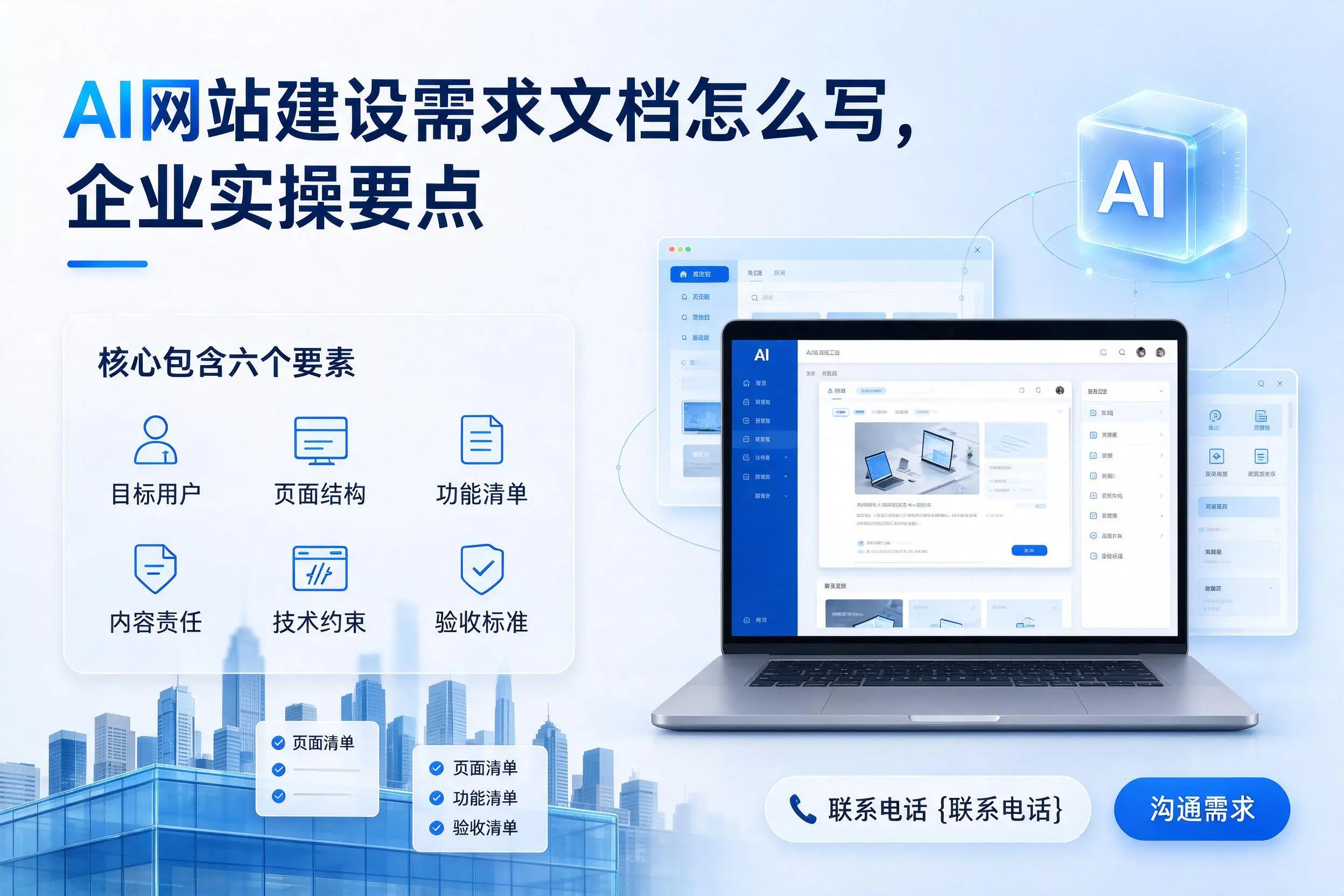 AI网站建设需求文档怎么写，梅州企业实操要点